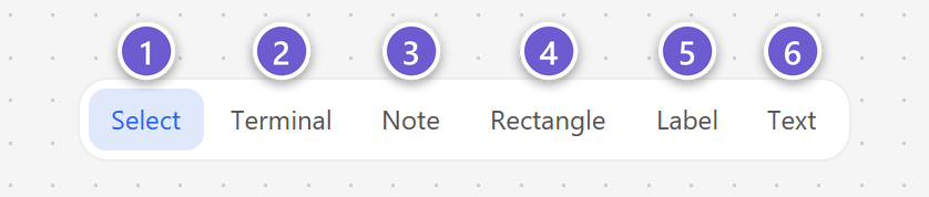 The toolbar with the Select tool active